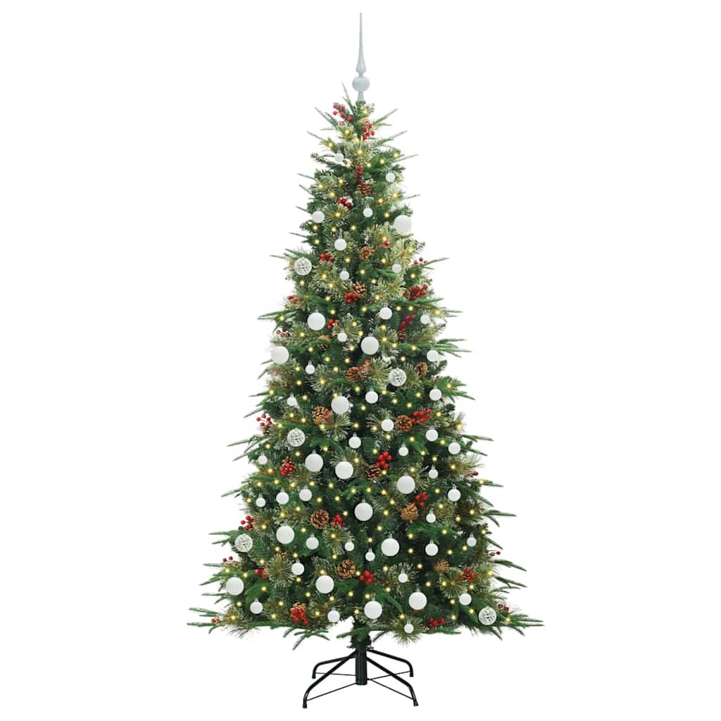 Artificial Hinged Christmas Tree Green 180 cm PE and PVC
