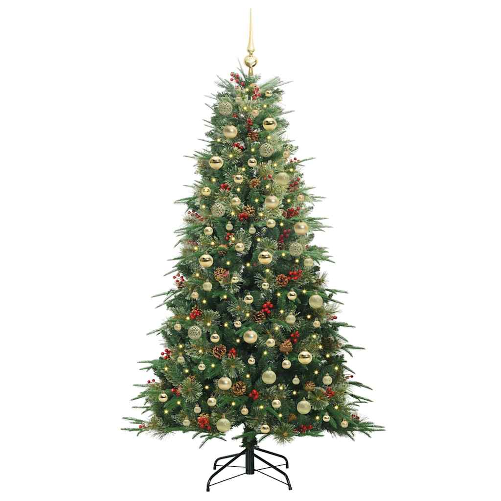 Artificial Hinged Christmas Tree Green 180 cm PE and PVC