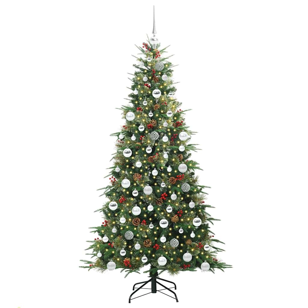 Artificial Hinged Christmas Tree Green 180 cm PE and PVC