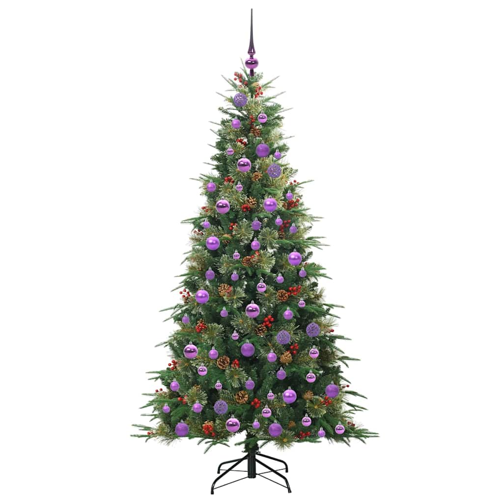 Artificial Hinged Christmas Tree Green 180 cm PE and PVC