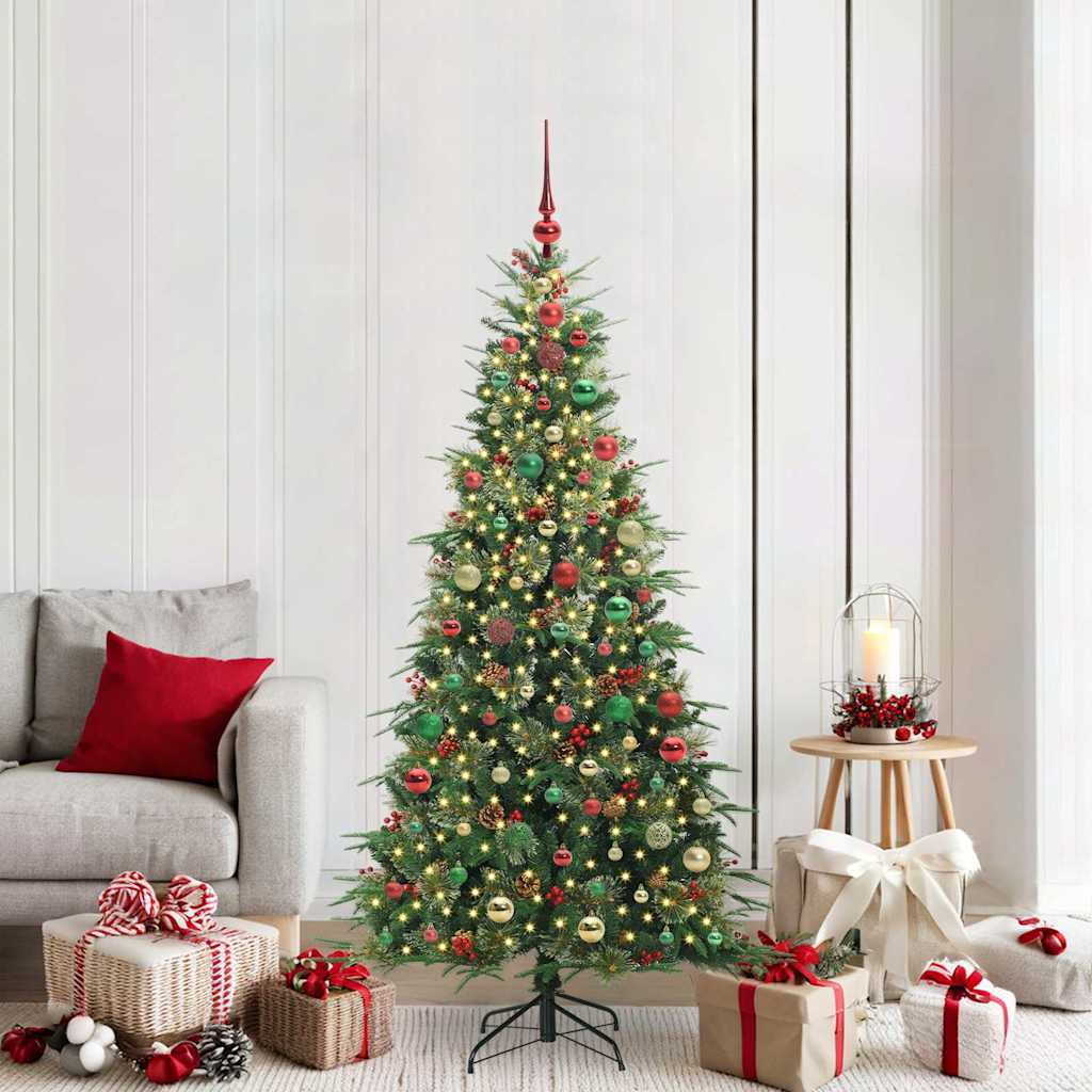 Artificial Hinged Christmas Tree Green 180 cm PE and PVC