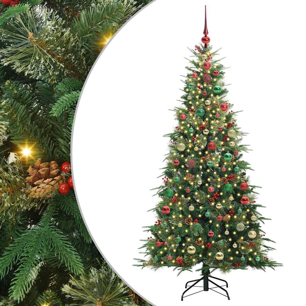 Artificial Hinged Christmas Tree Green 180 cm PE and PVC