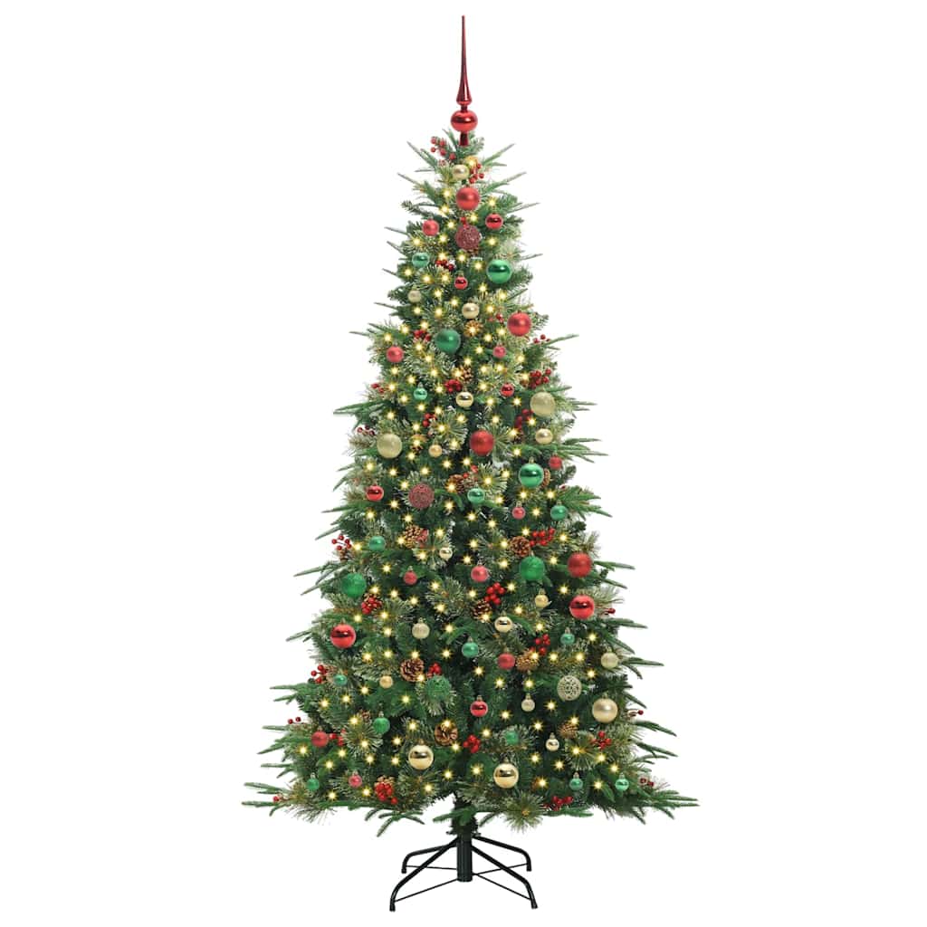 Artificial Hinged Christmas Tree Green 180 cm PE and PVC