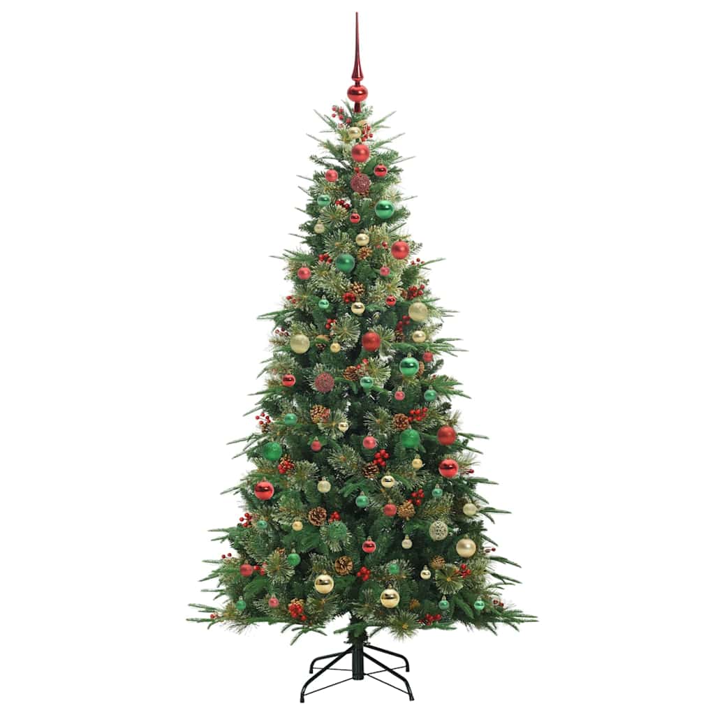 Artificial Hinged Christmas Tree Green 180 cm PE and PVC