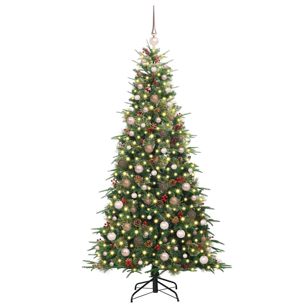 Artificial Hinged Christmas Tree Green 210 cm PE and PVC