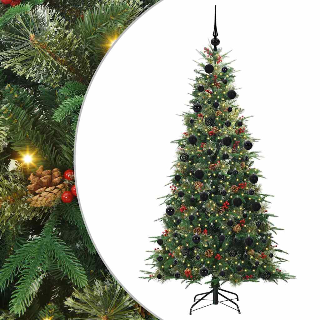 Artificial Hinged Christmas Tree Green 210 cm PE and PVC