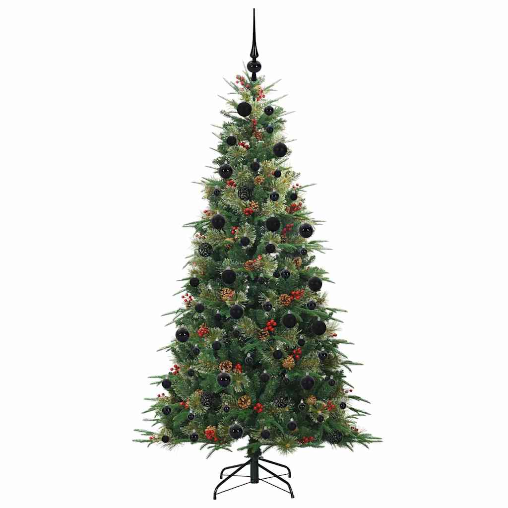 Artificial Hinged Christmas Tree Green 210 cm PE and PVC