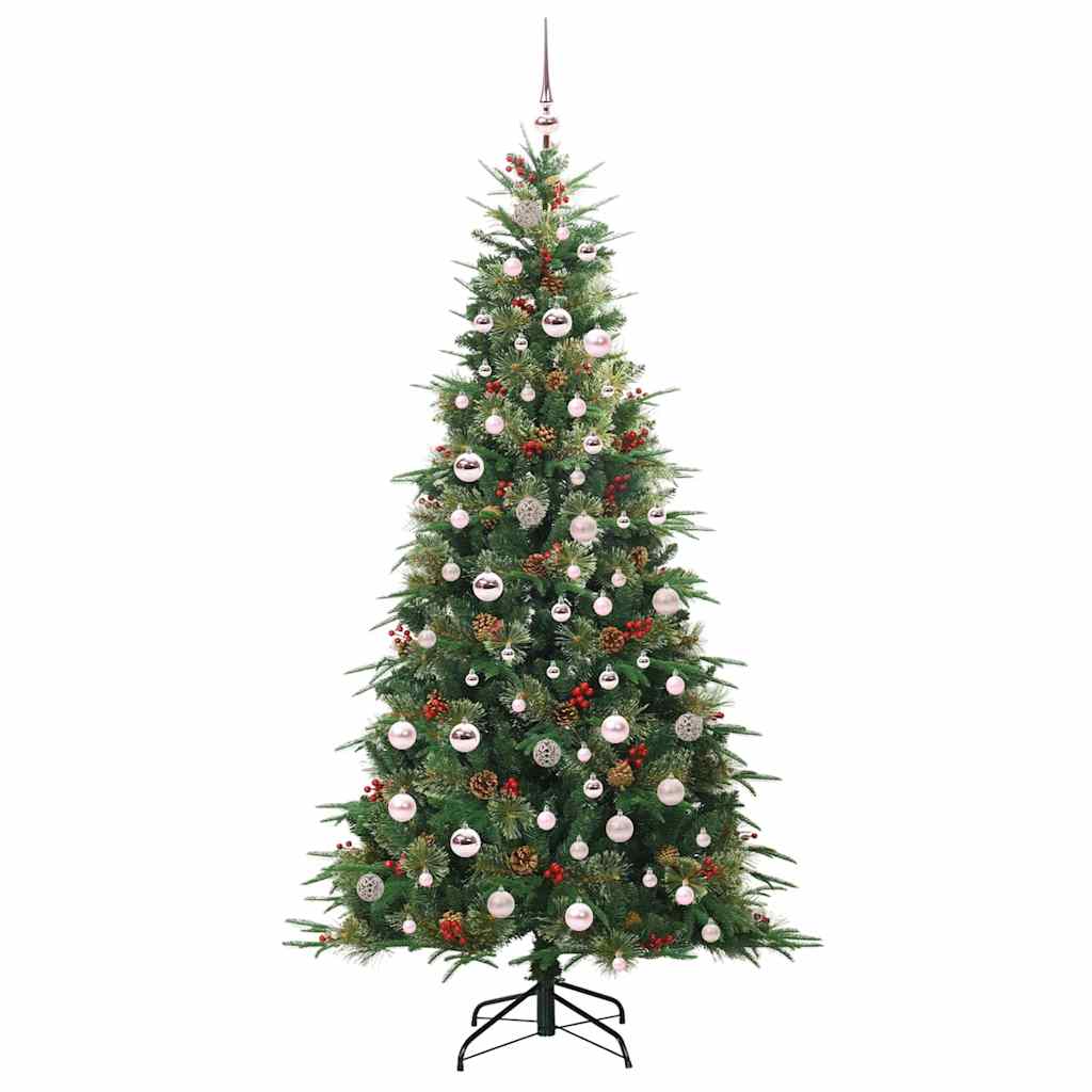 Artificial Hinged Christmas Tree Green 210 cm PE and PVC