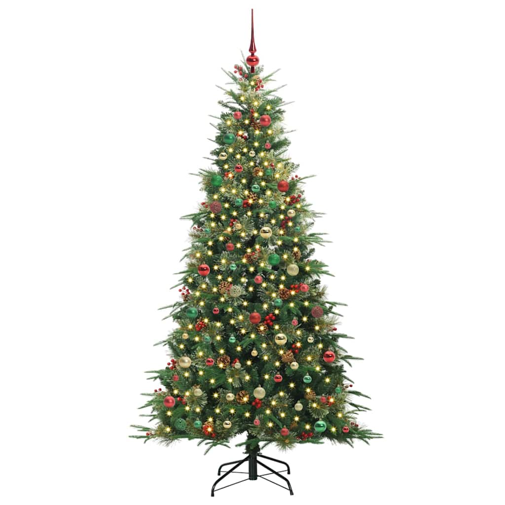 Artificial Hinged Christmas Tree Green 210 cm PE and PVC