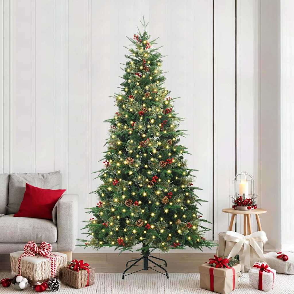 Artificial Hinged Christmas Tree Green 240 cm PE and PVC