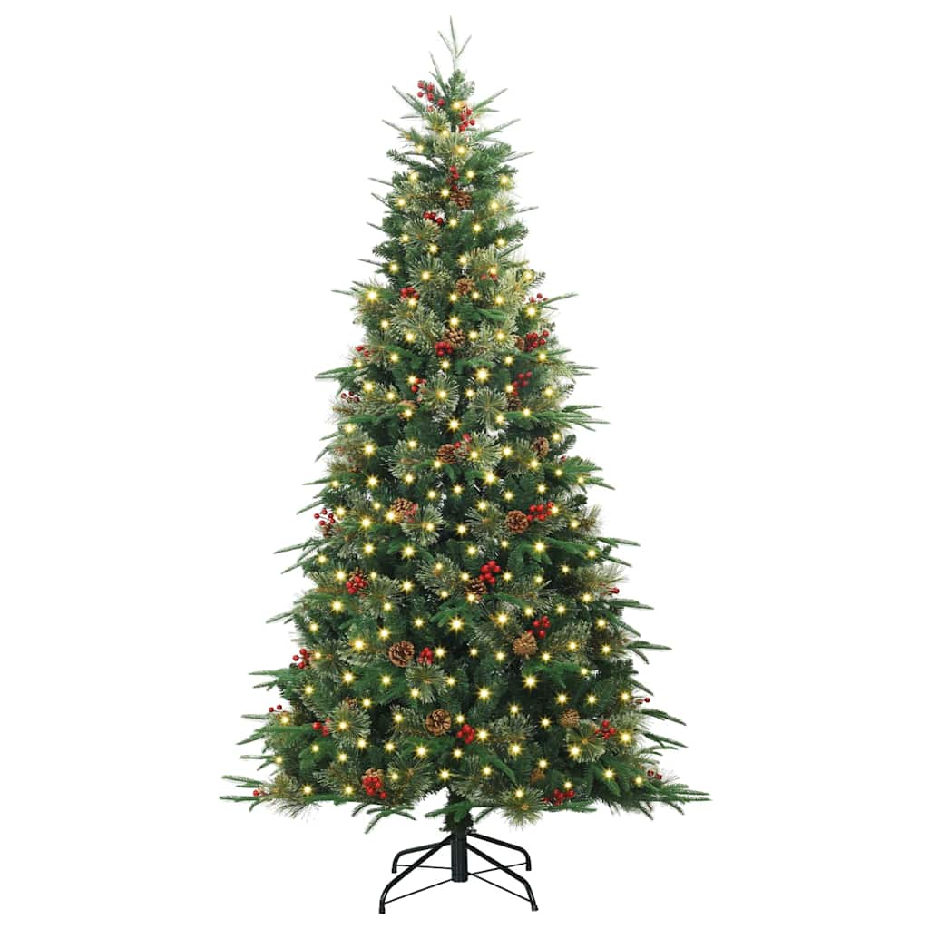 Artificial Hinged Christmas Tree Green 240 cm PE and PVC