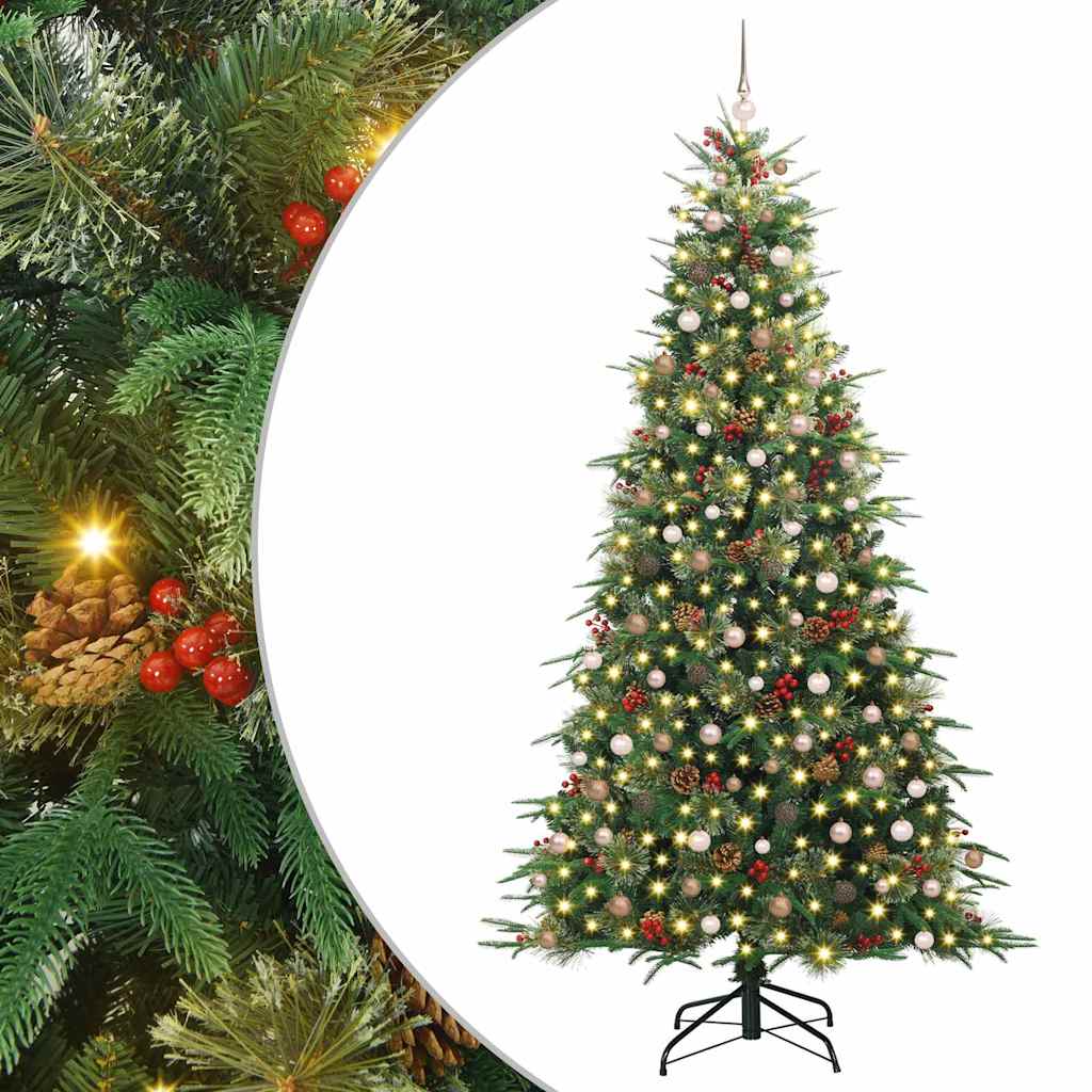 Artificial Hinged Christmas Tree Green 240 cm PE and PVC