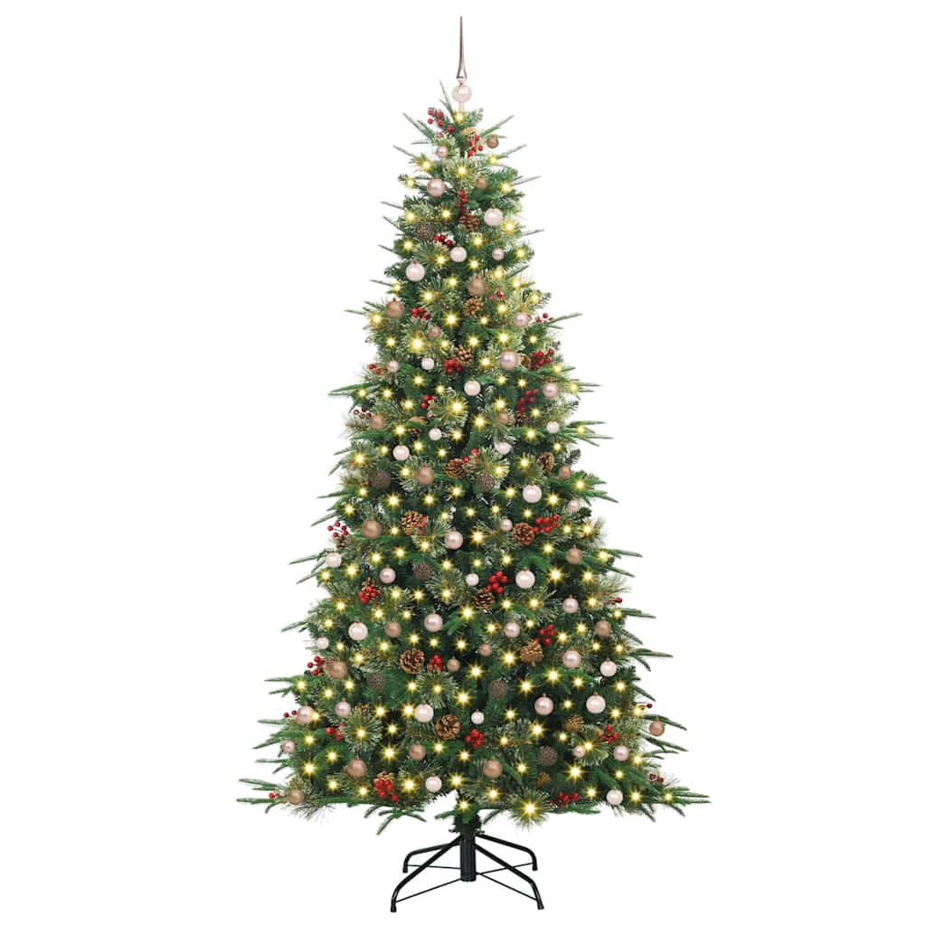 Artificial Hinged Christmas Tree Green 240 cm PE and PVC