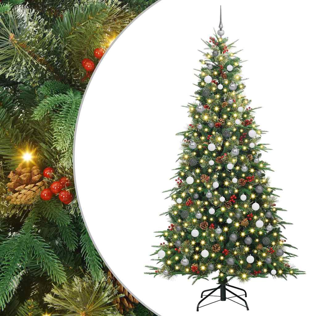 Artificial Hinged Christmas Tree Green 240 cm PE and PVC