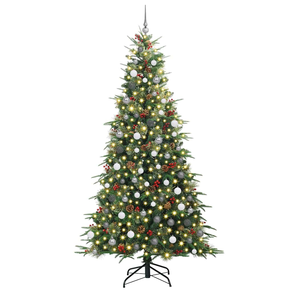 Artificial Hinged Christmas Tree Green 240 cm PE and PVC