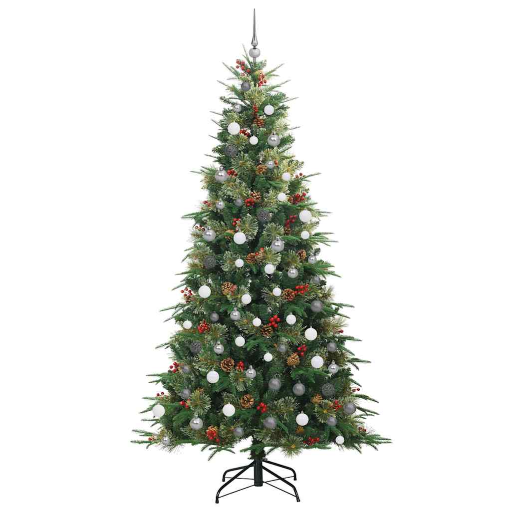 Artificial Hinged Christmas Tree Green 240 cm PE and PVC