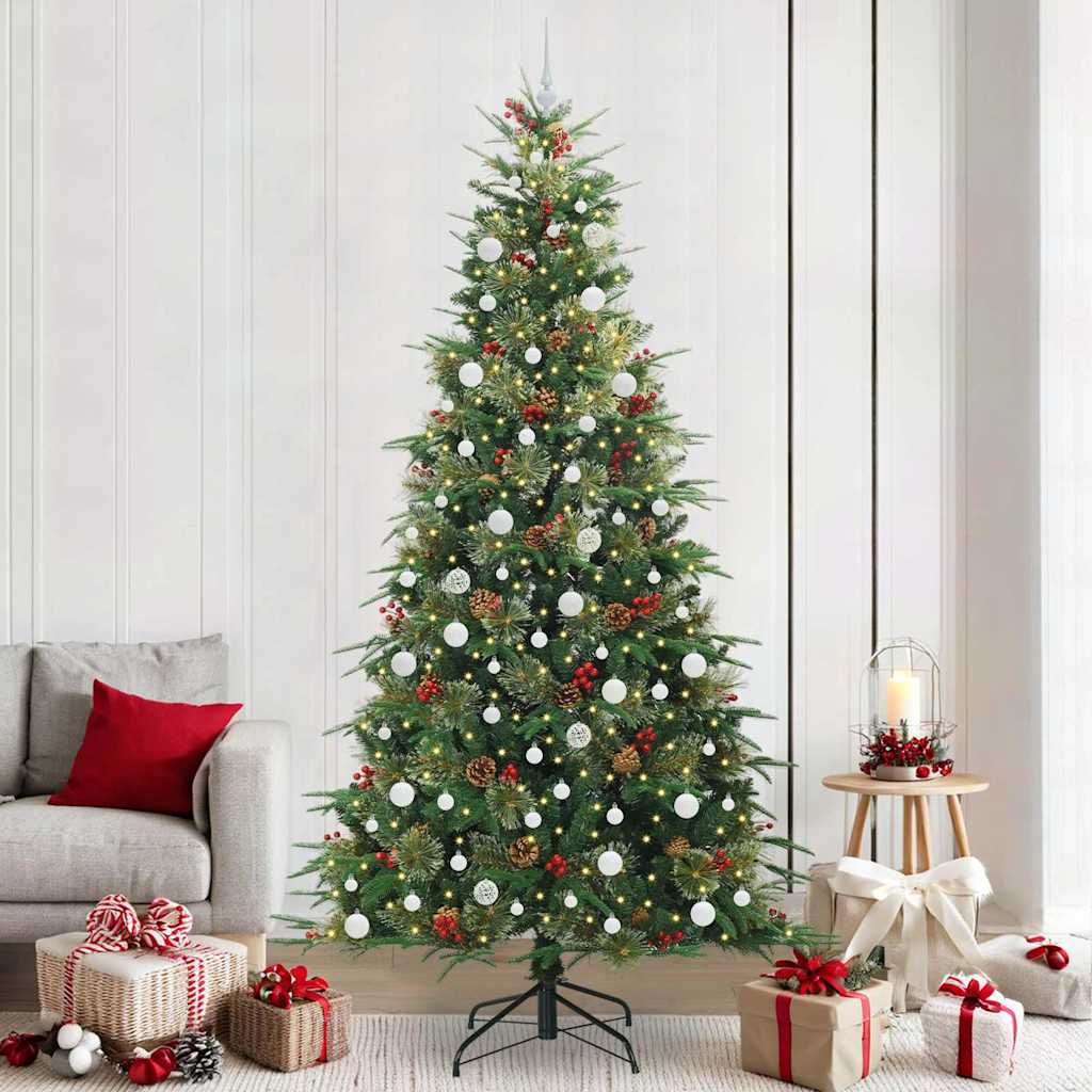 Artificial Hinged Christmas Tree Green 240 cm PE and PVC