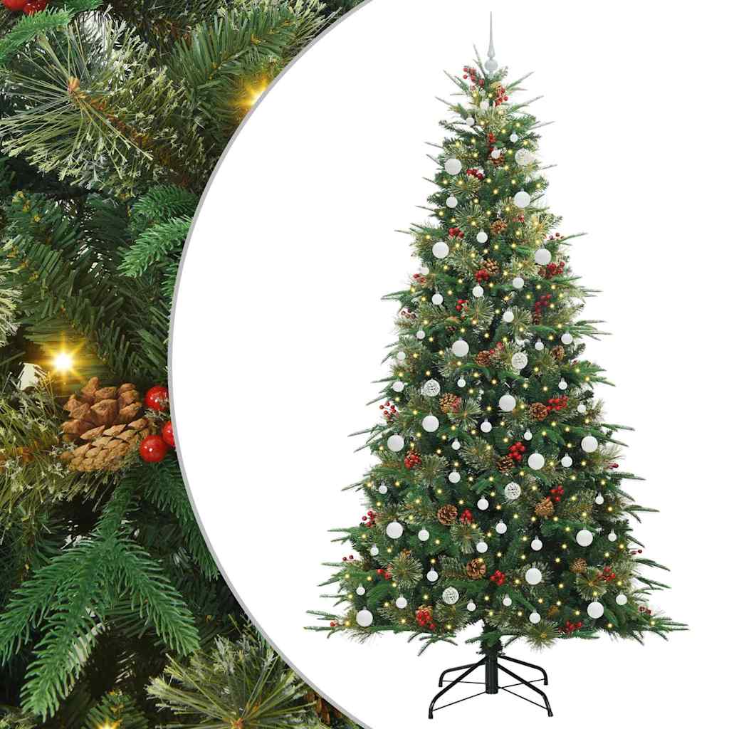 Artificial Hinged Christmas Tree Green 240 cm PE and PVC