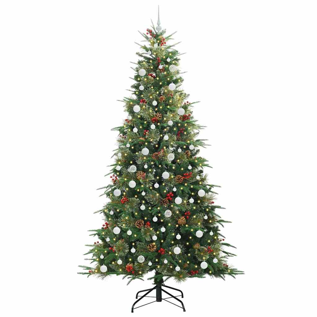 Artificial Hinged Christmas Tree Green 240 cm PE and PVC