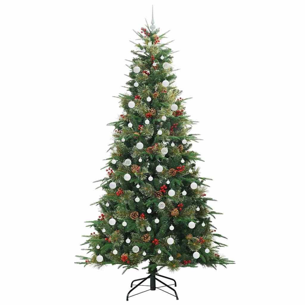 Artificial Hinged Christmas Tree Green 240 cm PE and PVC