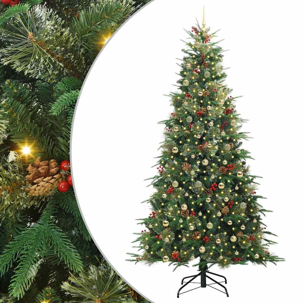 Artificial Hinged Christmas Tree Green 240 cm PE and PVC