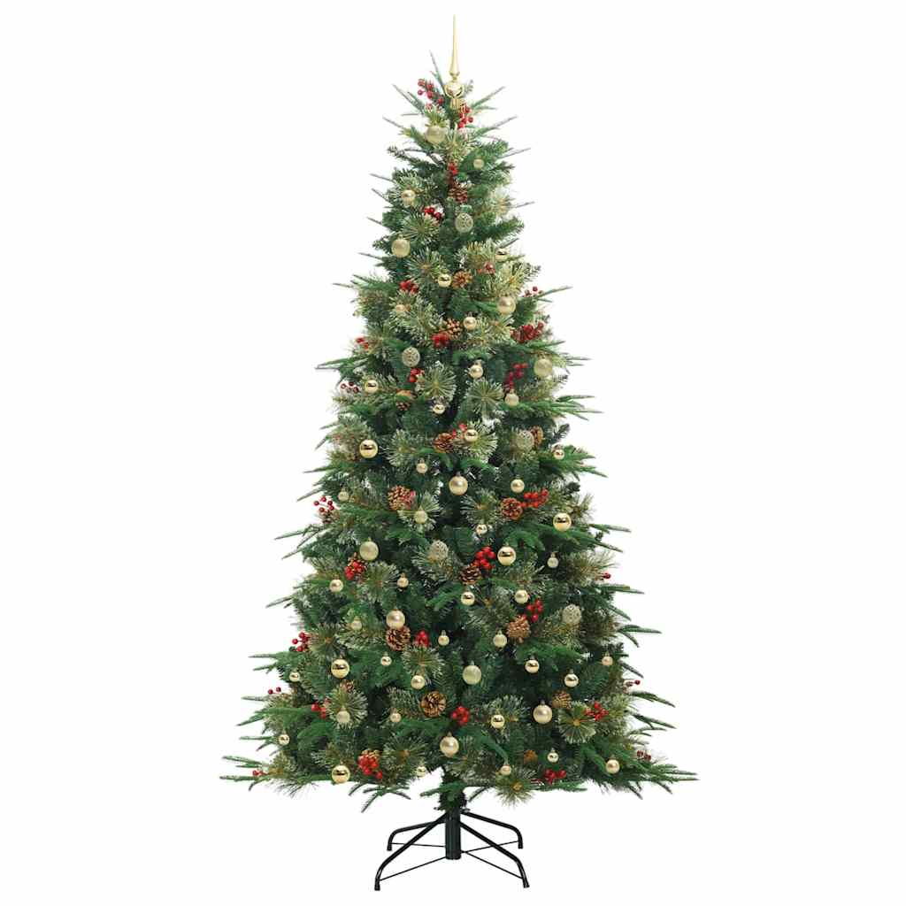 Artificial Hinged Christmas Tree Green 240 cm PE and PVC