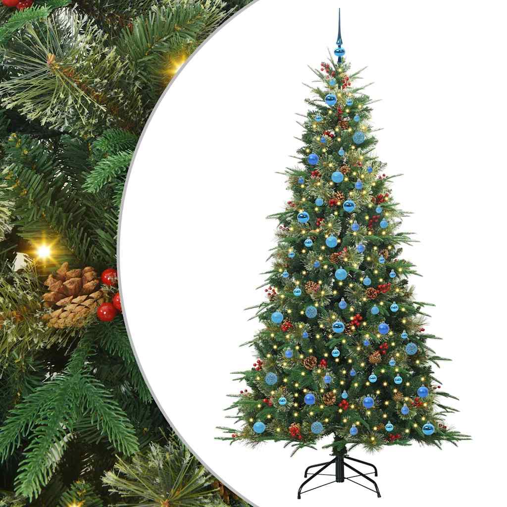 Artificial Hinged Christmas Tree Green 240 cm PE and PVC