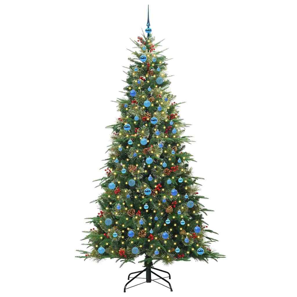 Artificial Hinged Christmas Tree Green 240 cm PE and PVC
