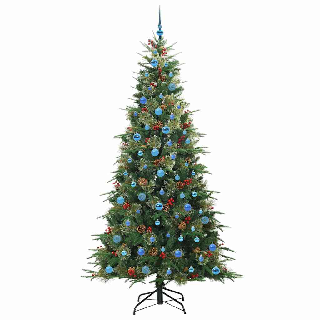 Artificial Hinged Christmas Tree Green 240 cm PE and PVC