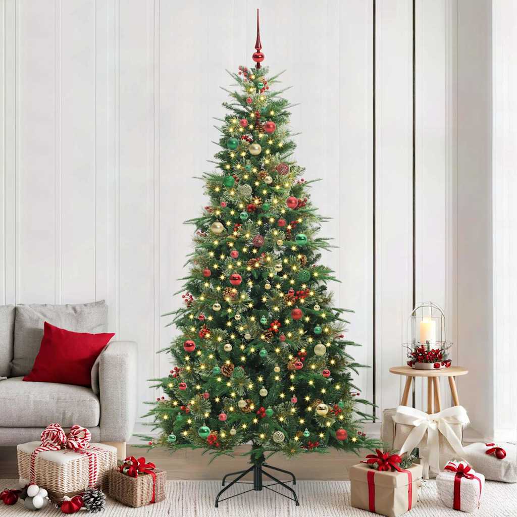 Artificial Hinged Christmas Tree Green 240 cm PE and PVC