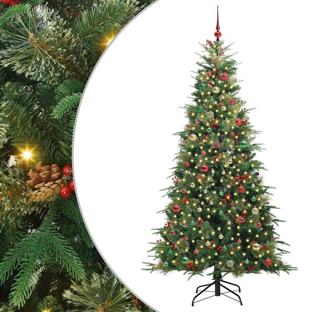Artificial Hinged Christmas Tree Green 240 cm PE and PVC