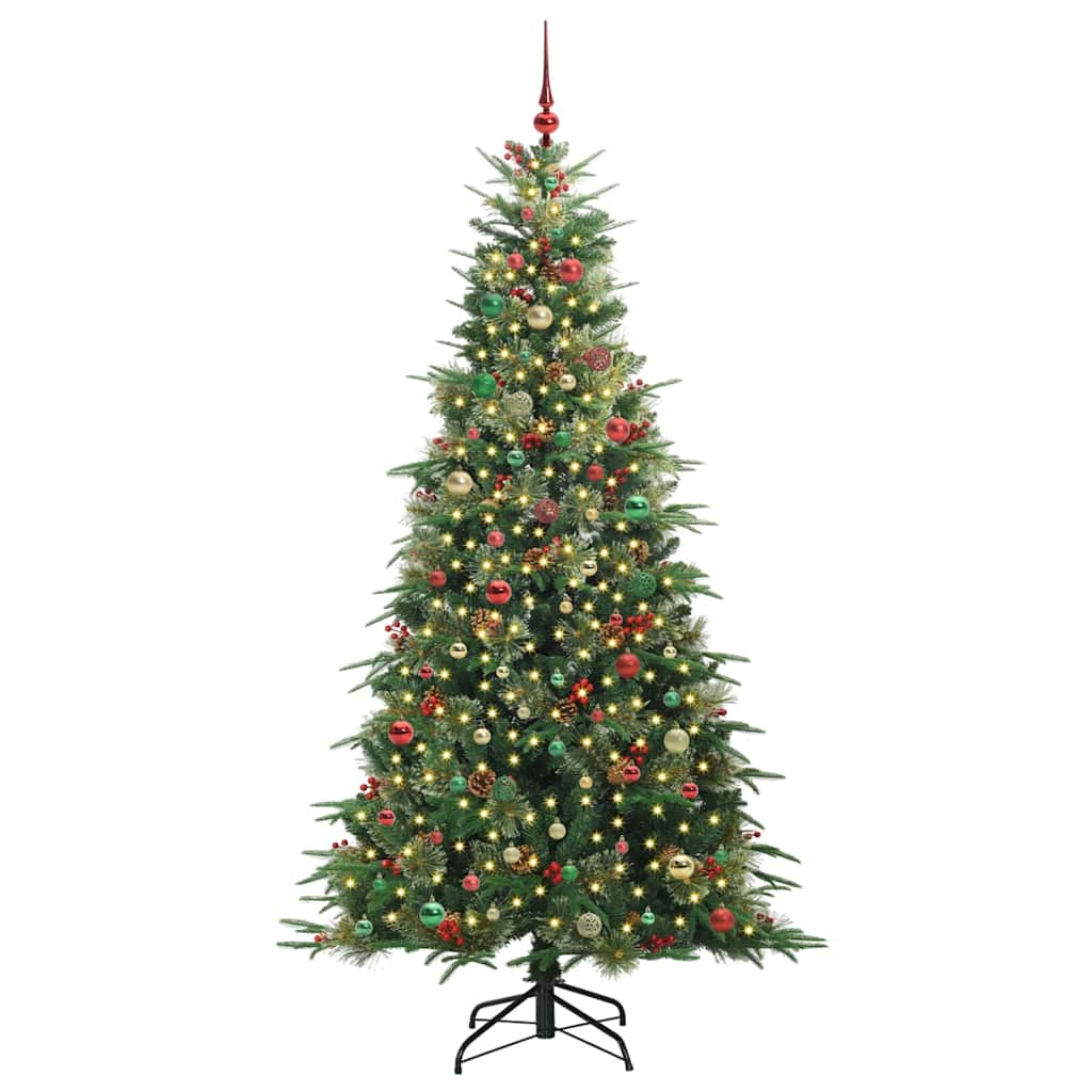 Artificial Hinged Christmas Tree Green 240 cm PE and PVC