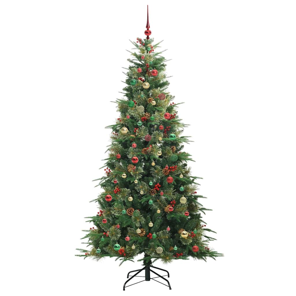 Artificial Hinged Christmas Tree Green 240 cm PE and PVC