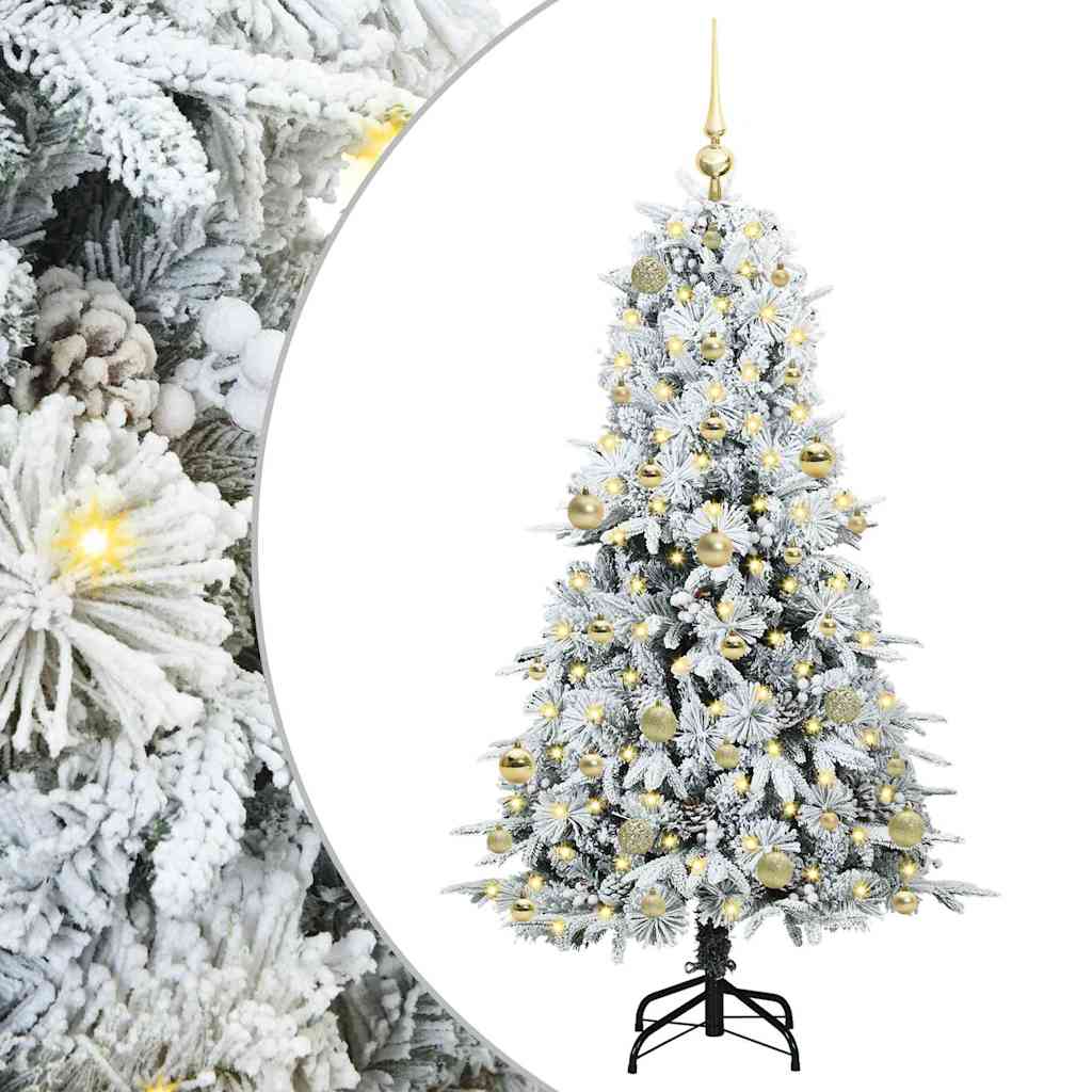 Artificial Hinged Christmas Tree Green 150 cm PE and PVC