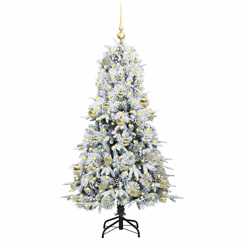 Artificial Hinged Christmas Tree Green 150 cm PE and PVC