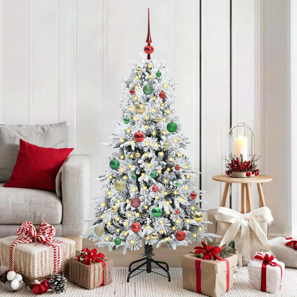 Artificial Hinged Christmas Tree Green 150 cm PE and PVC