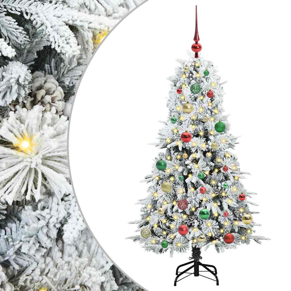 Artificial Hinged Christmas Tree Green 150 cm PE and PVC