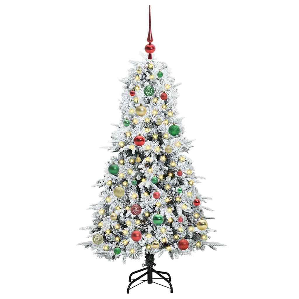 Artificial Hinged Christmas Tree Green 150 cm PE and PVC