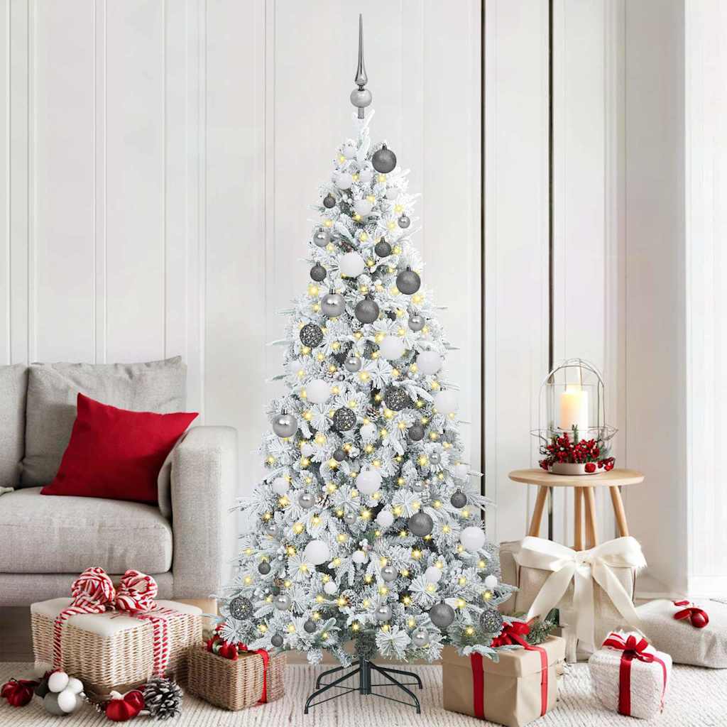Artificial Hinged Christmas Tree Green 180 cm PE and PVC