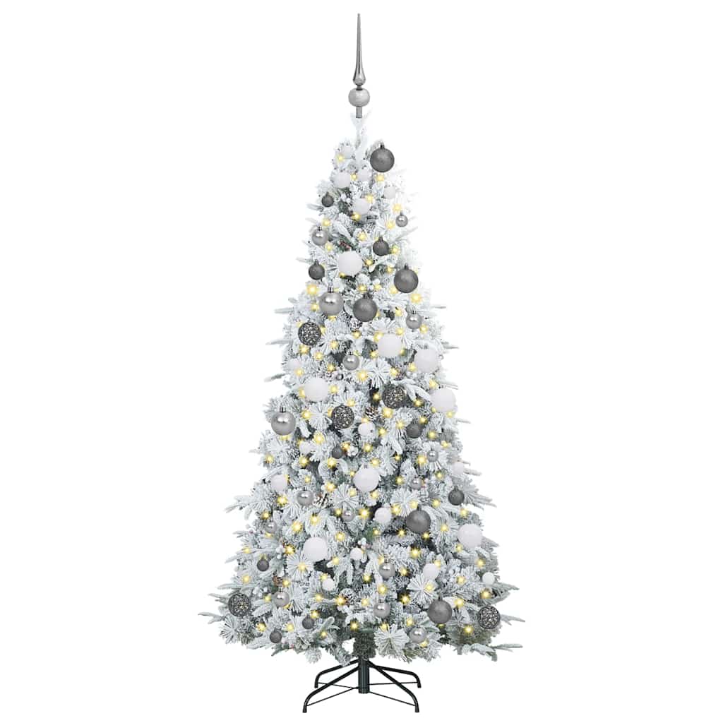 Artificial Hinged Christmas Tree Green 180 cm PE and PVC