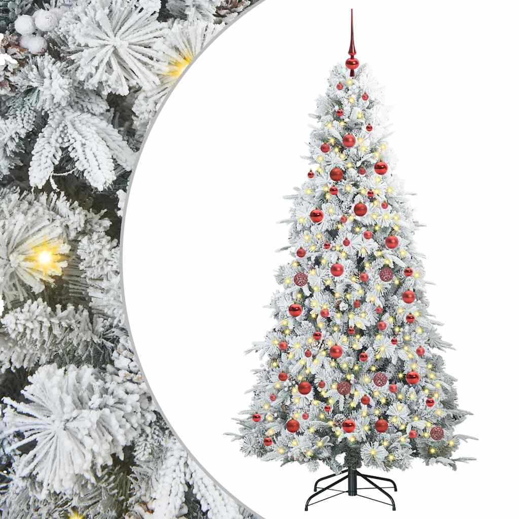 Artificial Hinged Christmas Tree Green 180 cm PE and PVC