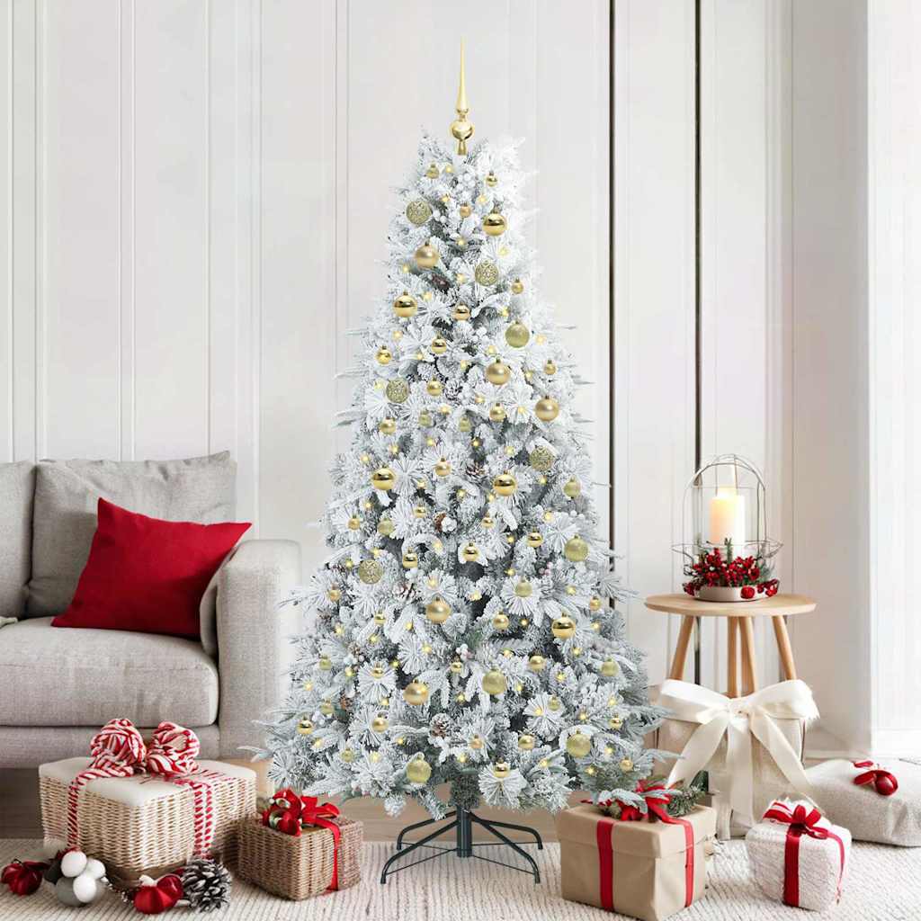 Artificial Hinged Christmas Tree Green 180 cm PE and PVC