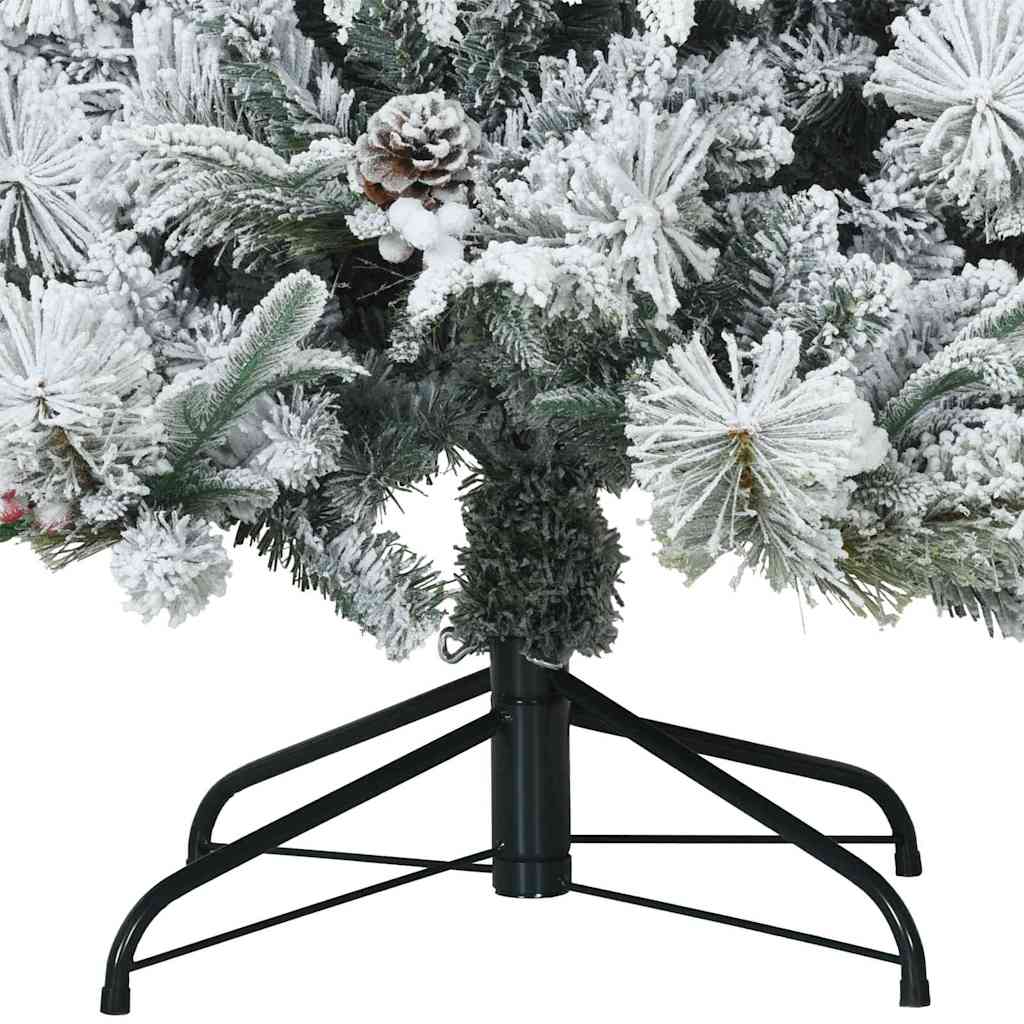 Artificial Hinged Christmas Tree Green 210 cm PE and PVC