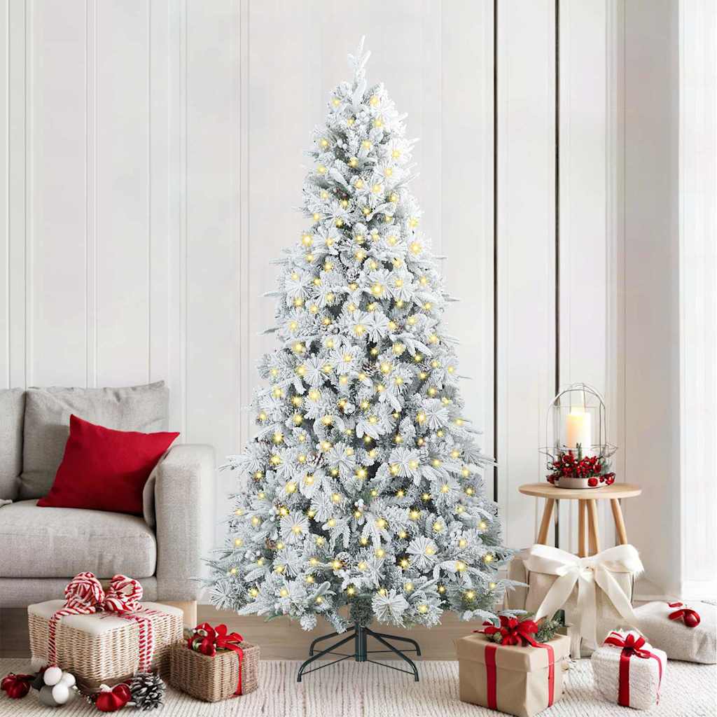 Artificial Hinged Christmas Tree Green 210 cm PE and PVC
