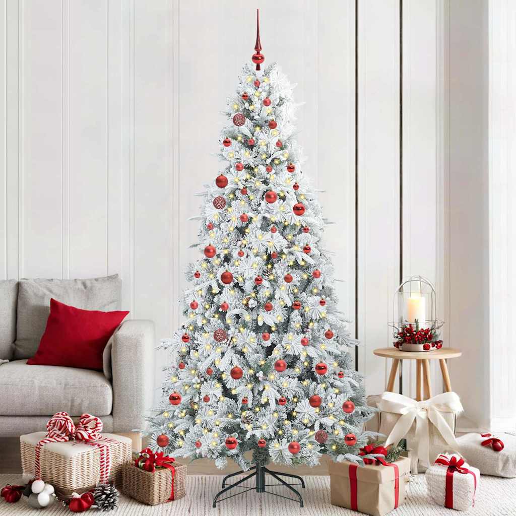 Artificial Hinged Christmas Tree Green 210 cm PE and PVC
