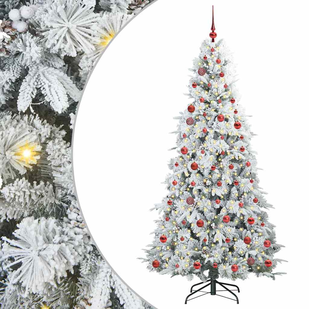 Artificial Hinged Christmas Tree Green 210 cm PE and PVC