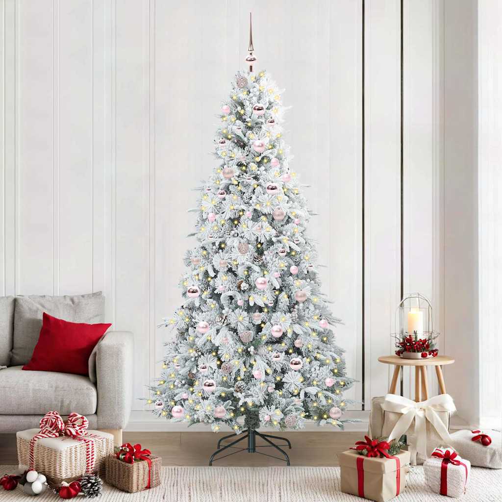 Artificial Hinged Christmas Tree Green 210 cm PE and PVC