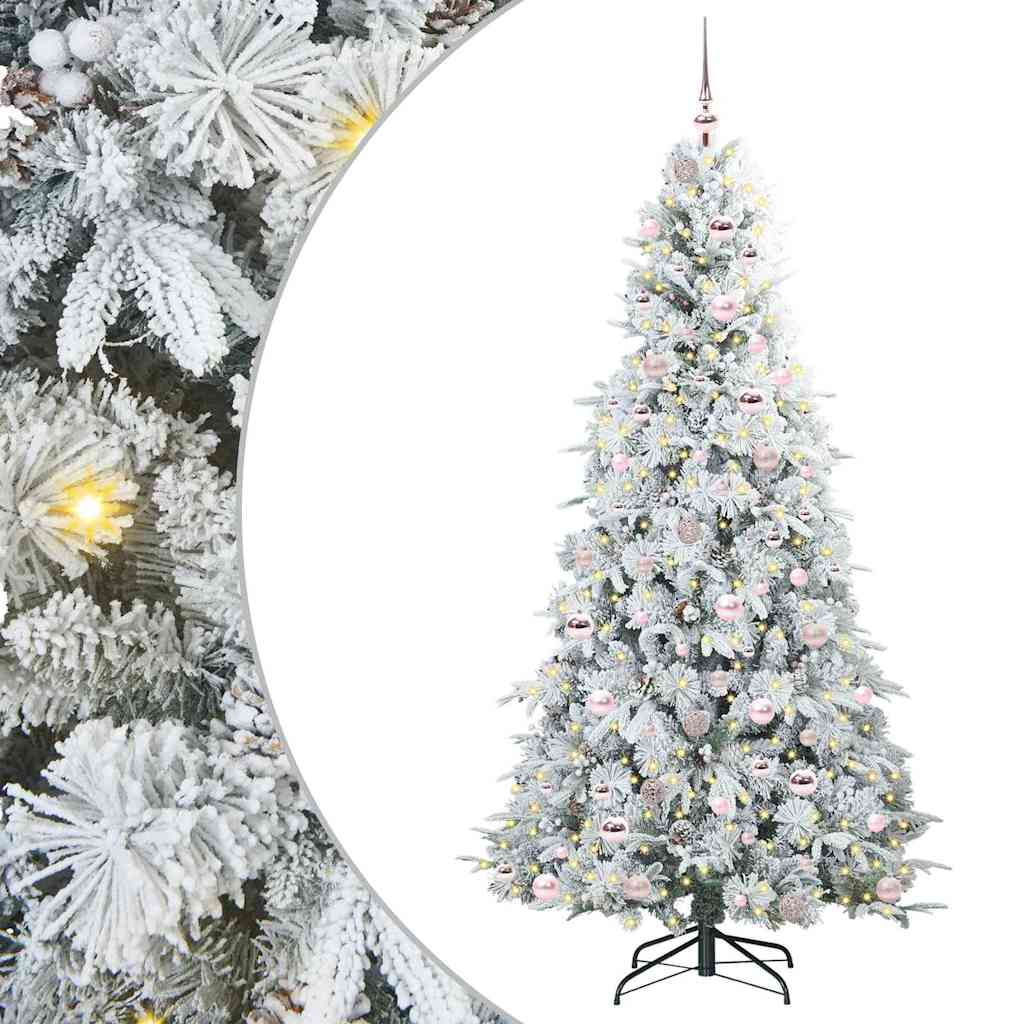 Artificial Hinged Christmas Tree Green 210 cm PE and PVC