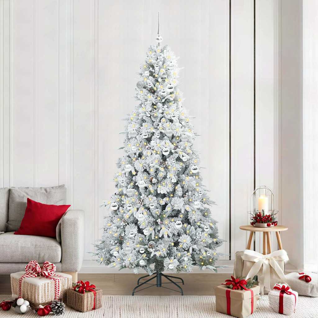 Artificial Hinged Christmas Tree Green 210 cm PE and PVC