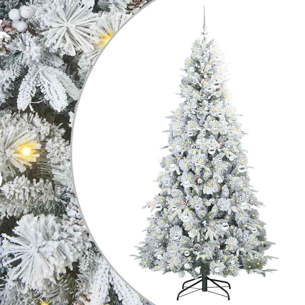 Artificial Hinged Christmas Tree Green 210 cm PE and PVC